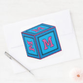 Stickers Baby Block - Lettre "M" (Enveloppe)