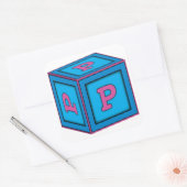 Stickers Baby Block - Lettre "P" (Enveloppe)