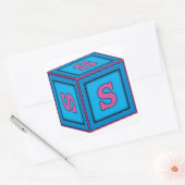 Stickers Baby Block - Lettre "S" (Enveloppe)