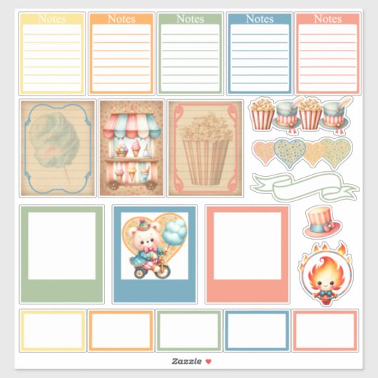 Stickers Baby Circus Planner (Feuille)