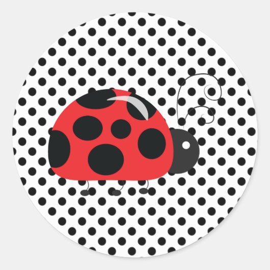 Stickers Baby shower À petits pois de Ladybug (Devant)