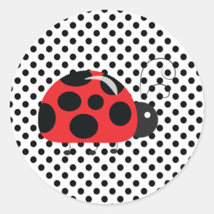 Stickers Baby shower À petits pois de Ladybug