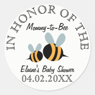 Stickers Baby shower à thème abeille - Mommy-to-Be