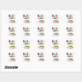 Stickers Baby shower Alligator (Feuille)