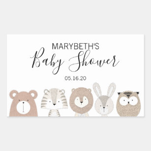 Stickers Baby shower Animaux mignons