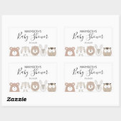 Stickers Baby shower Animaux mignons (Feuille)