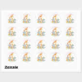 Stickers Baby shower Aquarelle Cute Safari Jungle (Feuille)