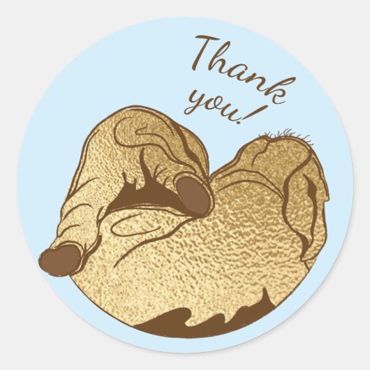 Stickers baby shower bébé et maman Elephant bleu (Devant)