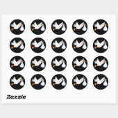 Stickers Baby shower Black Blue Stork (Feuille)
