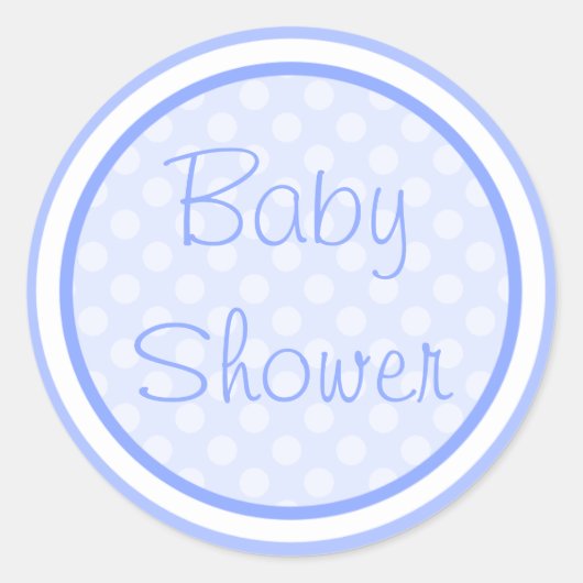 Stickers Baby shower bleu (Devant)