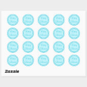 Stickers Baby shower bleu Aqua (Feuille)