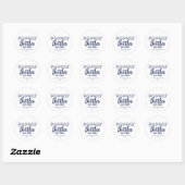 Stickers Baby shower bleu marine (Feuille)