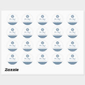 Stickers Baby shower bleu nautique Favoriser (Feuille)