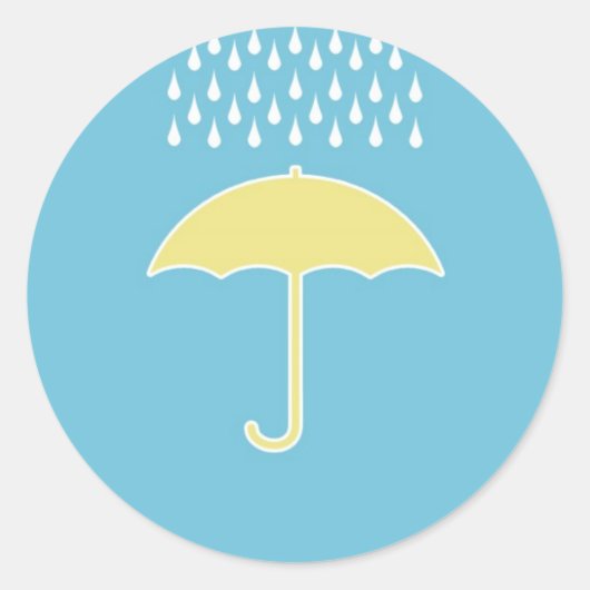 Stickers baby shower Blue Boy Umbrella (Devant)