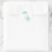 Stickers Baby shower Blue Elephant (Sac)