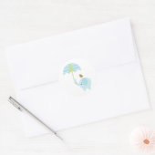 Stickers Baby shower Blue Elephant (Enveloppe)