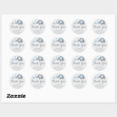 Stickers Baby shower Blue Elephant, Cercle (Feuille)