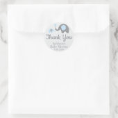 Stickers Baby shower Blue Elephant, Cercle (Sac)