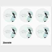 Stickers Baby shower Blue Polka Dot (Feuille)