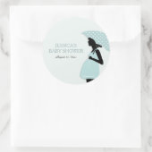 Stickers Baby shower Blue Polka Dot (Sac)