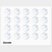 Stickers Baby shower Blue Snowflake (Feuille)