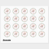 Stickers Baby shower Boho Owl (Feuille)