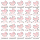 Stickers Baby shower Buggy pour bébé rose (Devant)