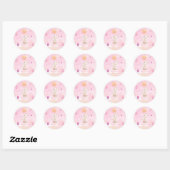 Stickers Baby shower Bunny Pink (Feuille)