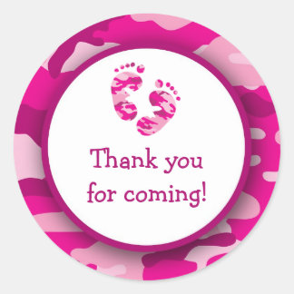 Stickers Baby shower Camo Rose Hot / Camouflage