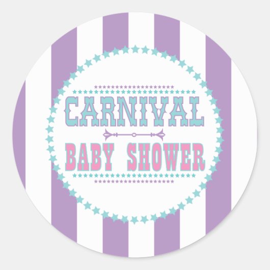 Stickers Baby shower Carnaval (Devant)