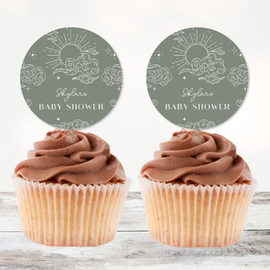 Stickers Baby shower céleste de la tige