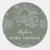 Stickers Baby shower céleste de la tige (Devant)