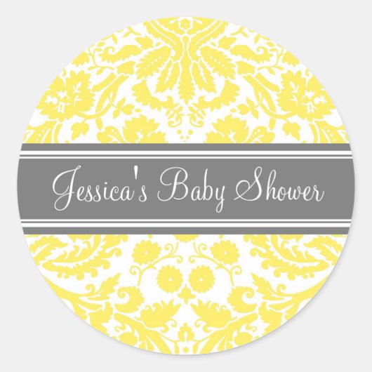 Stickers Baby shower Citron Damas Favoriser (Devant)