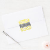 Stickers Baby shower Citron gris Damas Favoriser (Enveloppe)