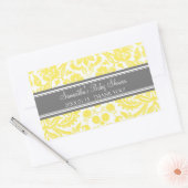 Stickers Baby shower Citron gris Damas Favoriser (Enveloppe)