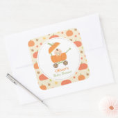 Stickers Baby shower Citrouille Stroller (Enveloppe)