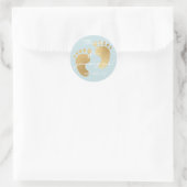 Stickers baby shower "Classic Gld/Bl" 1 1/2" ou 3" (Sac)