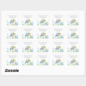 Stickers baby shower coloré Aquarelle Poisson (Feuille)