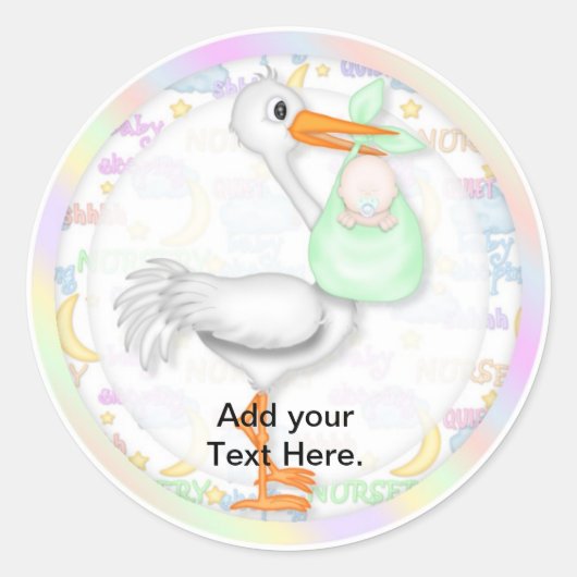 Stickers baby shower Cupcake Toppers (Devant)