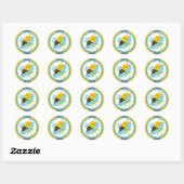 Stickers Baby shower d'abeille (Feuille)