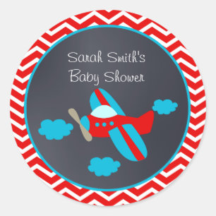 Stickers Baby shower d'avion Favoriser