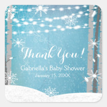 Stickers Baby shower de Birch Trees de Forêt de Bo