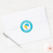 Stickers Baby shower de canard Favoriser Blue Baby (Enveloppe)