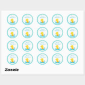 Stickers Baby shower de canard Favoriser étiquette (Feuille)