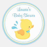 Stickers Baby shower de canard Favoriser étiquette