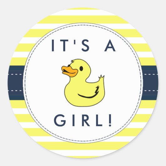 Stickers Baby shower de canard mignonne - C'est un (Devant)
