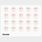 Stickers Baby shower de cigogne (Feuille)