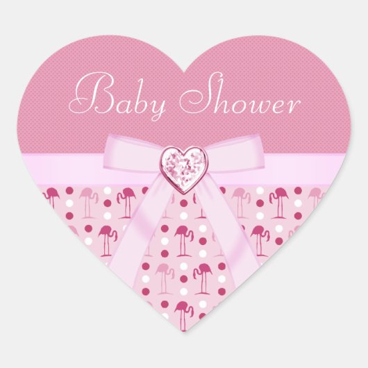 Stickers Baby shower de Flamant rose rose Wonderla (Devant)