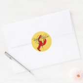 Stickers Baby shower de homard rouge (Enveloppe)