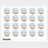 Stickers Baby shower de la Jungle de Safari mignon (Feuille)